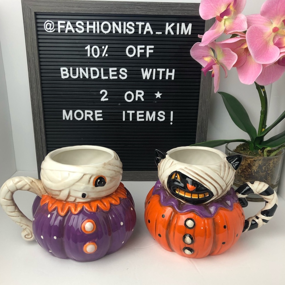 ๐ป๐New Johanna Parker mummy & mummy cat mug set